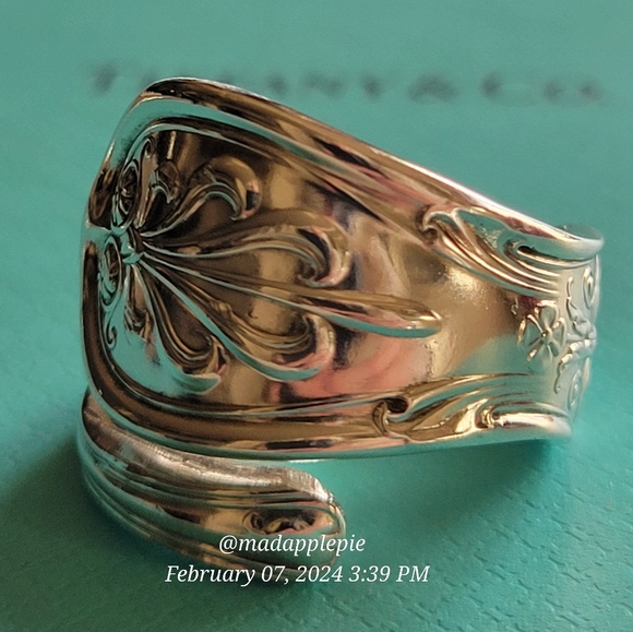 1870 Tiffany & Company Saratoga Spoon Ring in Sterling Silver Luxury Vintage #80 - Picture 8 of 16